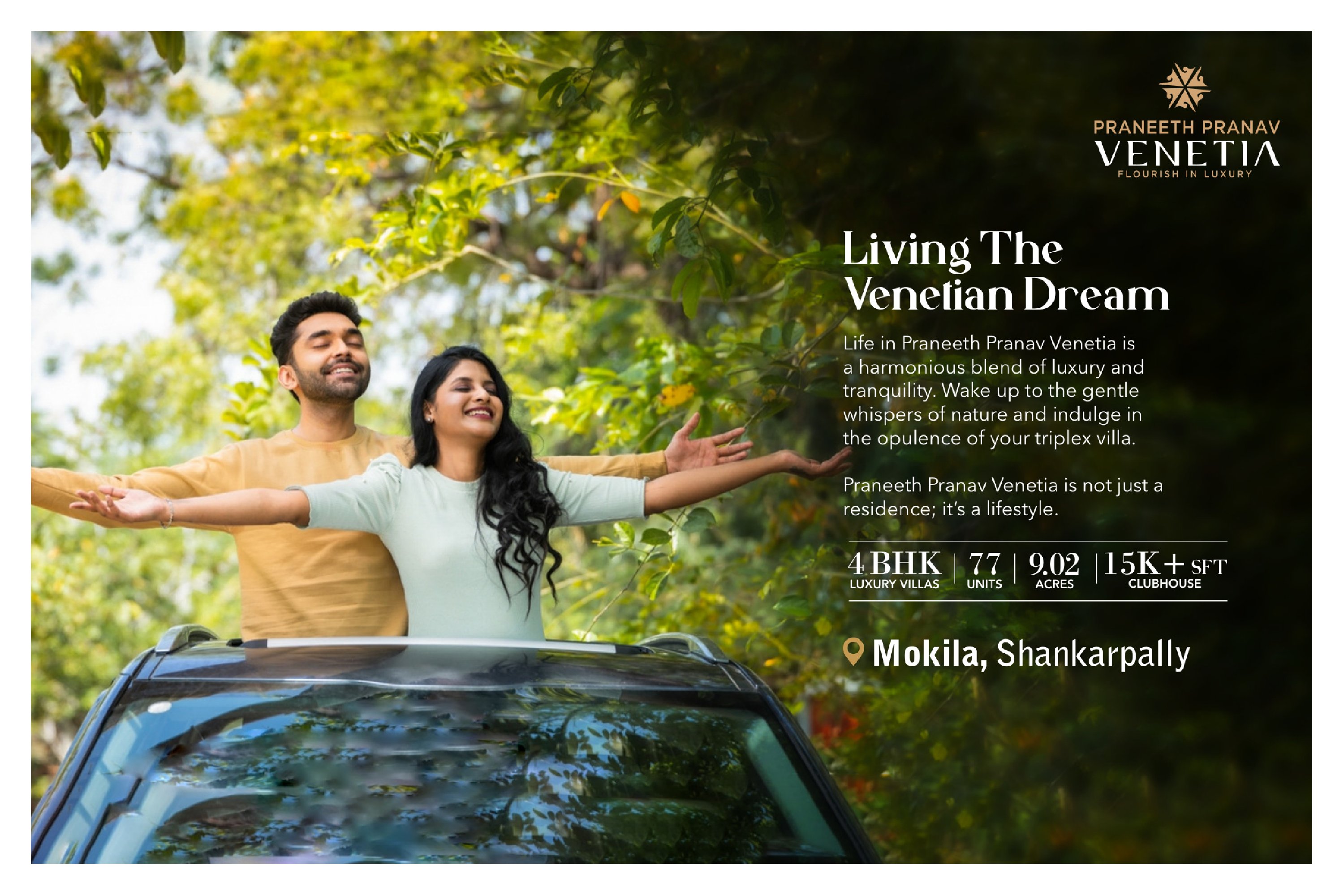 Buy Praneeth Pranav Venetia in Mokila, Hyderabad | Direct Builder Price & Booking - Arthera Apex Buy Praneeth Pranav Venetia Villas in Mokila, Hyderabad Hyderabad - Photo 2 | Book Site Visit