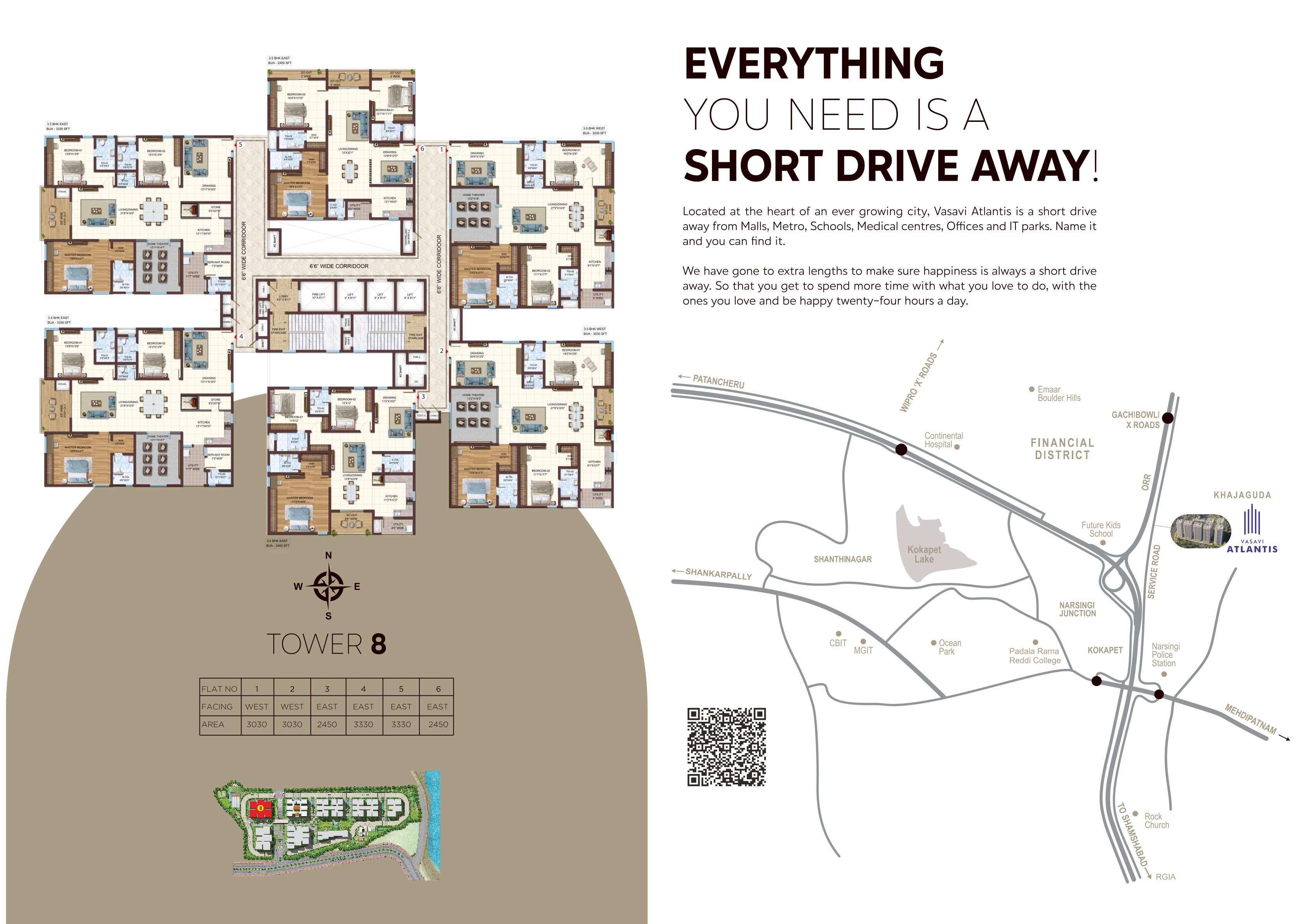 Buy Vasavi Atlantis Luxury Flats in Narsingi, Hyderabad Hyderabad - Photo 9 | Book Site Visit
